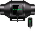 Vivosun AeroZesh G4 Rohrventilator 10 cm mit E12-Drehzahlregler, PWM-gesteuerter EC-Ventilator für Growbox-Belüftung