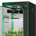 Vivosun Smart Growbox Komplettset GIY-SGS-33 Pro 90 x 90 x 180 cm,  für 3 Pflanzen, mit WiFi E42A Controller, 200W AeroLight Wing LED Pflanzenlampe, 10 cm AeroZesh T4 Abluftset und AeroWave E6 Gen2 Gen2 Clip Fan