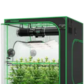 Vivosun Smart Growbox Komplettset GIY-SGS-55 Pro 150 x 150 x 200 cm, Komplettsystem für 6 Pflanzen, mit WiFi E42A Controller, 3 x 200W AeroLight Wing LED Pflanzenlampe, 15 cm AeroZesh T6 Abluftset und AeroWave E6 Gen2 Gen2 Clip Fan