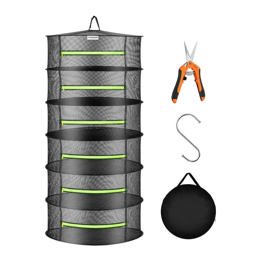Vivosun 6-lagiger Netz-Trockenständer mit hängendem Design, 0,6 m