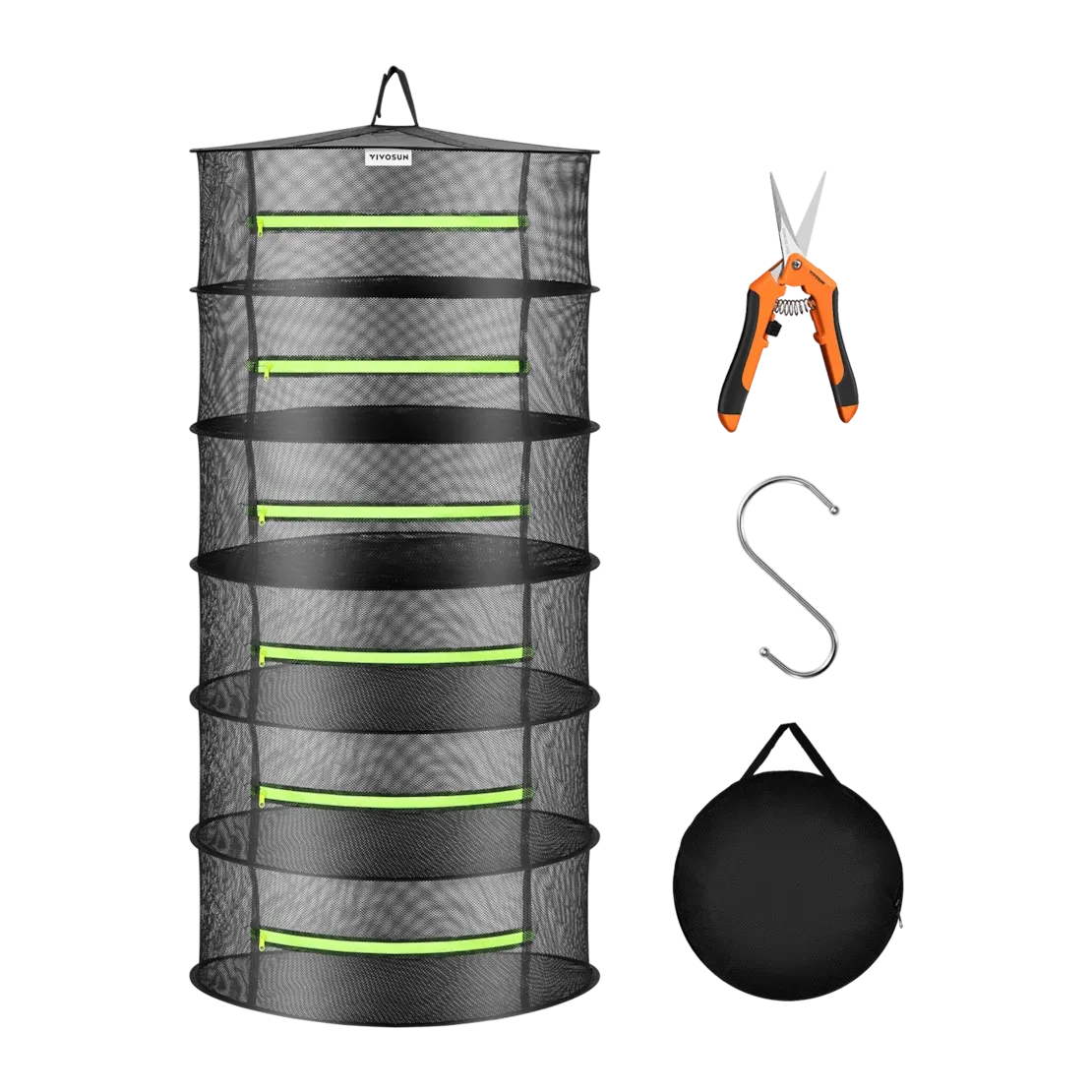 Vivosun 6-lagiger Netz-Trockenständer mit hängendem Design, 0,6 m