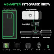 Vivosun Smart Growbox Komplettset GIY-SGS-52 150 x 80 x 200 cm, Komplettsystem für 3 Pflanzen, mit WiFi E42A Controller, 200W AeroLight Wing LED Pflanzenlampe, 15 cm AeroZesh T6 Abluftset und AeroWave E6 Gen2 Gen2 Clip Fan