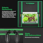 Vivosun Growbox 60x60x90cm S223, für 1-2 Pflanzen, 600D lichtdichtes Oxford-Gewebe, für den Indoor-Pflanzenanbau