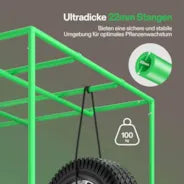 Vivosun Growbox Pro 120x120x200cm P448, für 4-8 Pflanzen, großes Frontfenster, für den Indoor-Pflanzenanbau