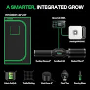 Vivosun Smart Growbox Komplettset GIY-SGS-32 90 x 50 x 160 cm, Komplettsystem für 2 Pflanzen, mit WLAN E42A Controller, 100W AeroLight SE LED Pflanzenlampe und 10 cm AeroZesh G4 Abluftset