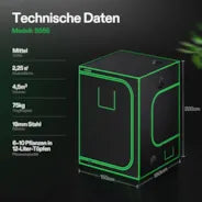 Vivosun Growbox 150x150x200 cm S558, für 6-10 Pflanzen, 600D lichtdichtes Oxford-Gewebe, für den Indoor-Pflanzenanbau