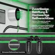 Vivosun Standard Growbox Komplettset GIY-27 80x80x160cm, Komplettsystem für 2 Pflanzen, mit 100W VS1000 LED Pflanzenlampe, 10 cm Belüftungskombination