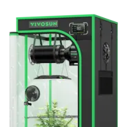 Vivosun Smart Growbox Komplettset GIY-SGS-22 Pro 60 x 60 x 120 cm, Komplettsystem für 1 Pflanze, mit WiFi E42A Controller, 100W AeroLight LED Pflanzenlampe, 10 cm AeroZesh T4 Abluftset und AeroWave E6 Gen2 Gen2 Clip Fan