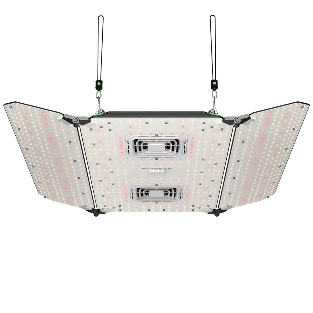 Vivosun AeroLight Wing AW400SE Vollspektrum LED Pflanzenlampe 400W, mit Integriertem Zirkulationsventilator, Kompatibel mit App, 120 x 120 cm Abdeckfläche