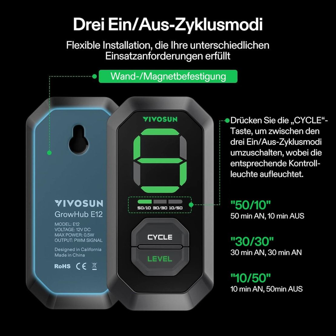 Vivosun Smartes Abluftset 15 cm, AeroZesh T6 Rohrventilator mit E12 Geschwindigkeitsregler, Kohlefilter & Rohrkombination
