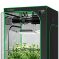 Vivosun Smart Growbox Komplettset GIY-SGS-44 120 x 120 x 200 cm,  für 4 Pflanzen, mit WiFi E42A Controller, 2 x 200W AeroLight Wing SE LED Pflanzenlampe und 15 cm AeroZesh G6 Abluftset