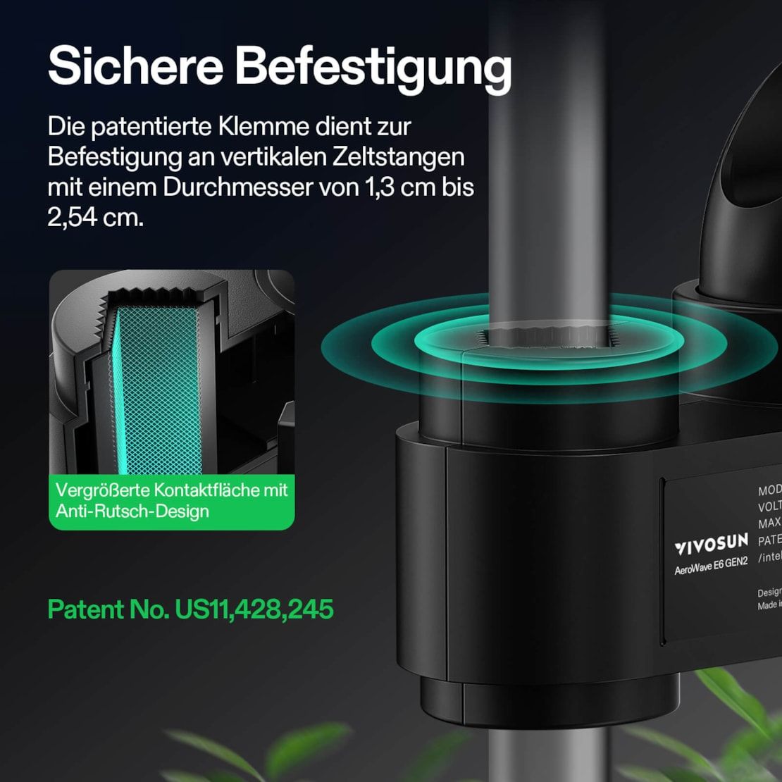 Vivosun Smart Growbox Komplettset GIY-SGS-52 150 x 80 x 200 cm, für 3 Pflanzen, mit WiFi E42A Controller, 200W AeroLight Wing SE LED Pflanzenlampe und 15 cm AeroZesh G6 Abluftset