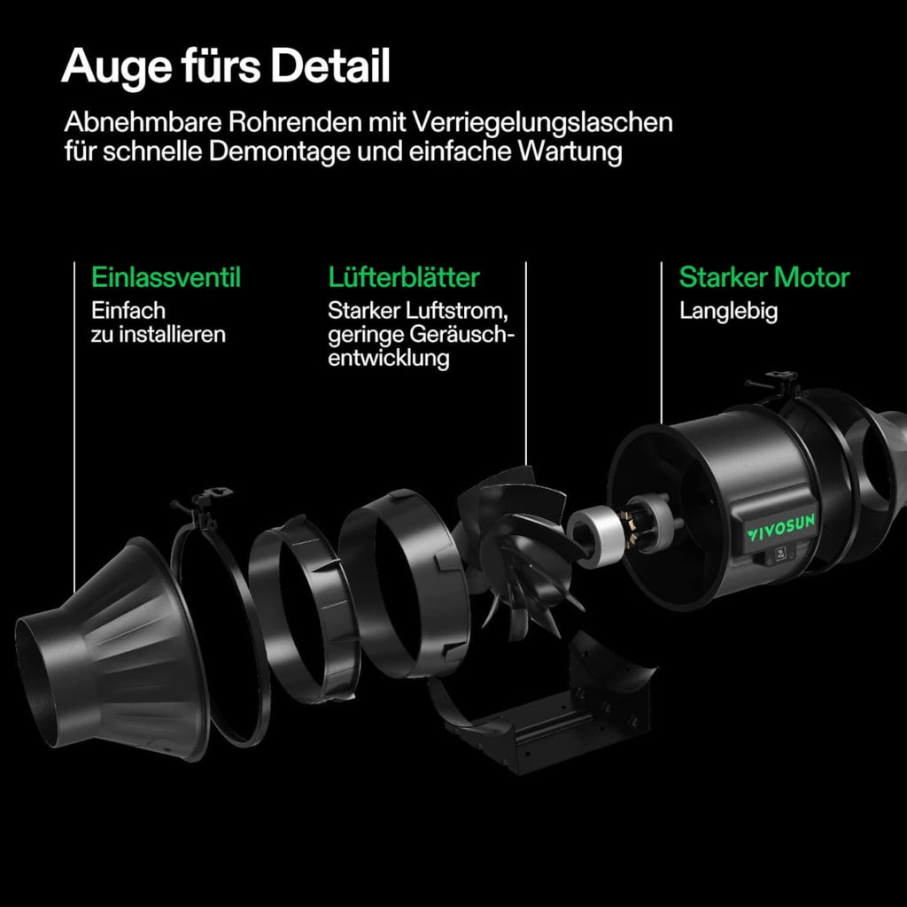 Vivosun Smart Growbox Komplettset GIY-SGS-42 Pro 60 x 120 x 180 cm,  für 2 Pflanzen, mit WiFi E42A Controller, 200W AeroLight Wing LED Pflanzenlampe, 10 cm AeroZesh T4 Abluftset und AeroWave E6 Gen2 Gen2 Clip Fan