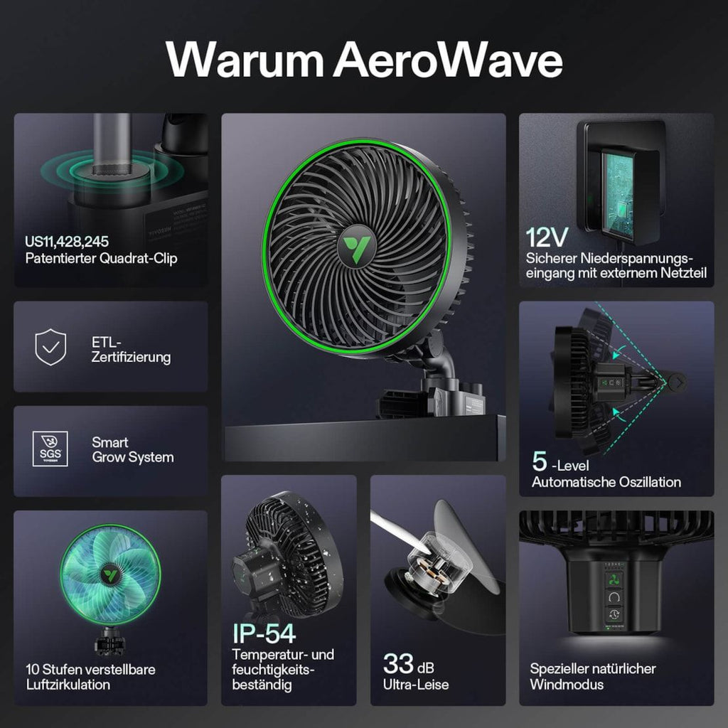 Vivosun Smart Growbox Komplettset GIY-SGS-42 Pro 60 x 120 x 180 cm,  für 2 Pflanzen, mit WiFi E42A Controller, 200W AeroLight Wing LED Pflanzenlampe, 10 cm AeroZesh T4 Abluftset und AeroWave E6 Gen2 Gen2 Clip Fan