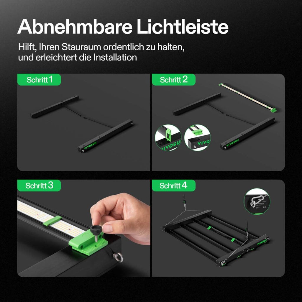 Vivosun AeroLight A100SE Vollspektrum LED Pflanzenlampe 100W, mit Integriertem Zirkulationsventilator, Kompatibel mit App, 60 x 60 cm Abdeckfläche