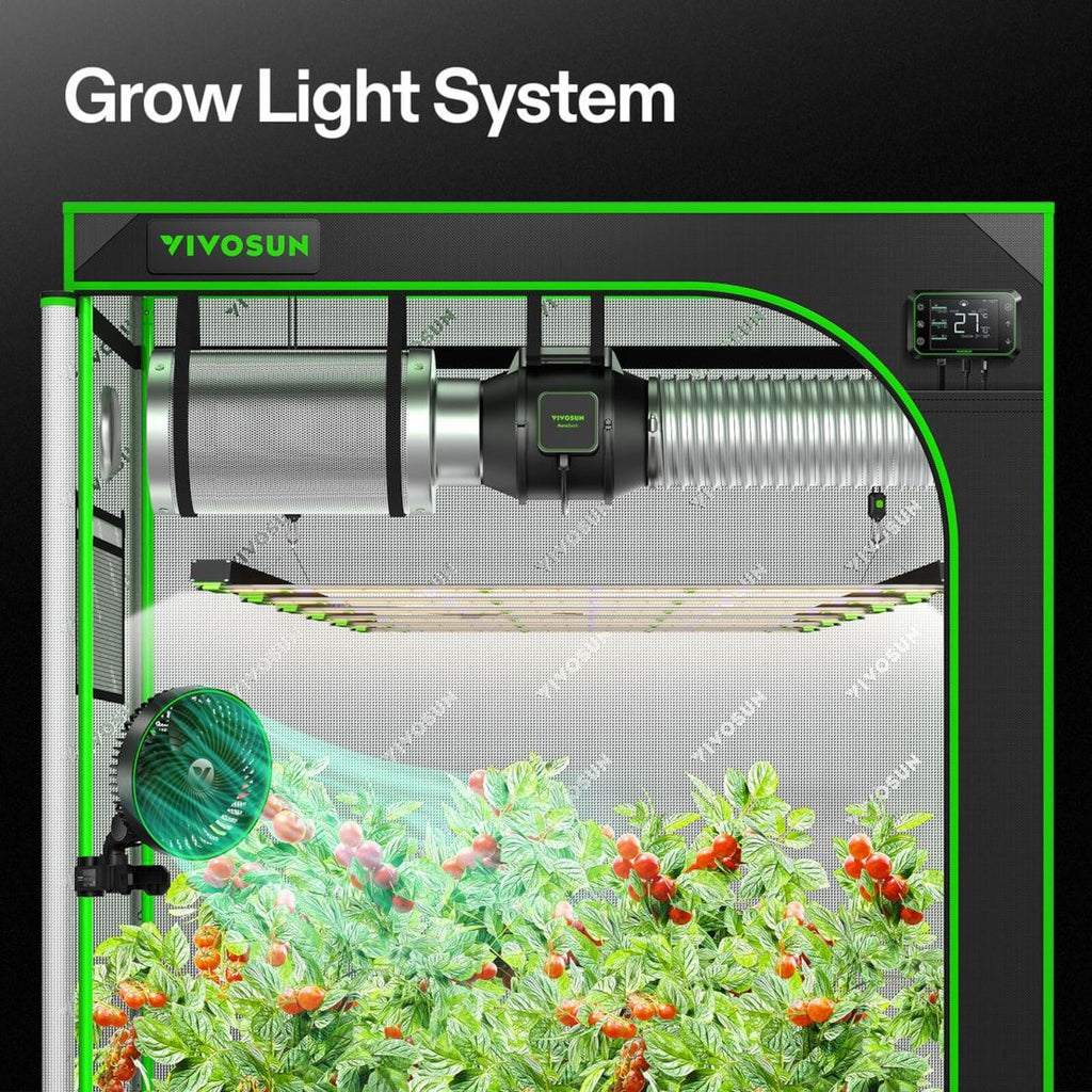 Vivosun VSFL6450 Vollspektrum LED Pflanzenlampe Lichtbalken 645W, faltbares Design mit 6 Dimmoptionen, 150 x 150 cm Abdeckfläche